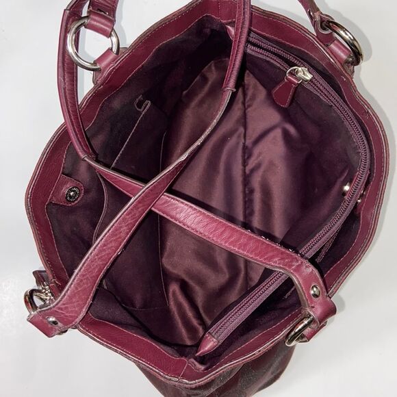 VTG,COACH SIGNATURE LUREX #F1382-F26246 BURGUNDY METALLIC COLOR WOMEN BAG #26246 - Picture 15 of 15